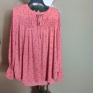 KAARI BLUE BOHO BLOUSE Plus size